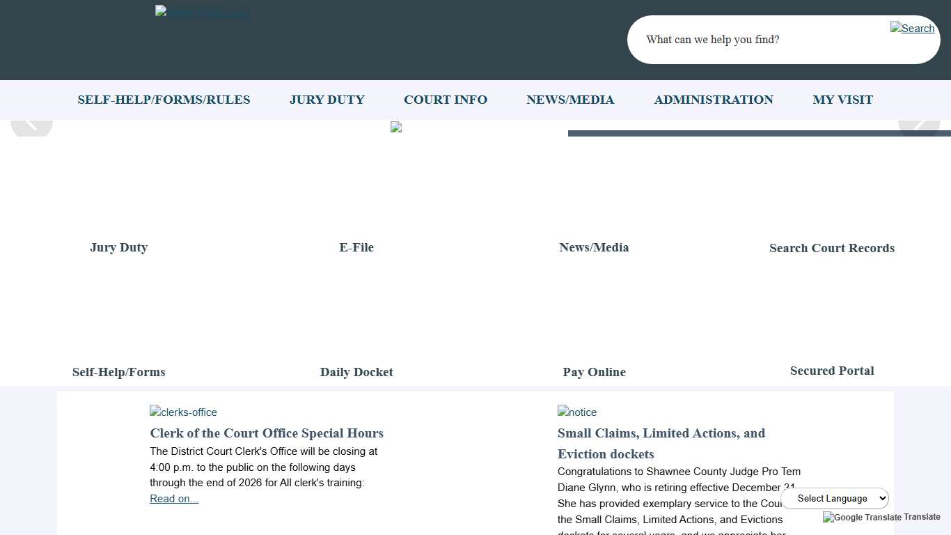 Third Judicial District, KS - Official Website Official Website