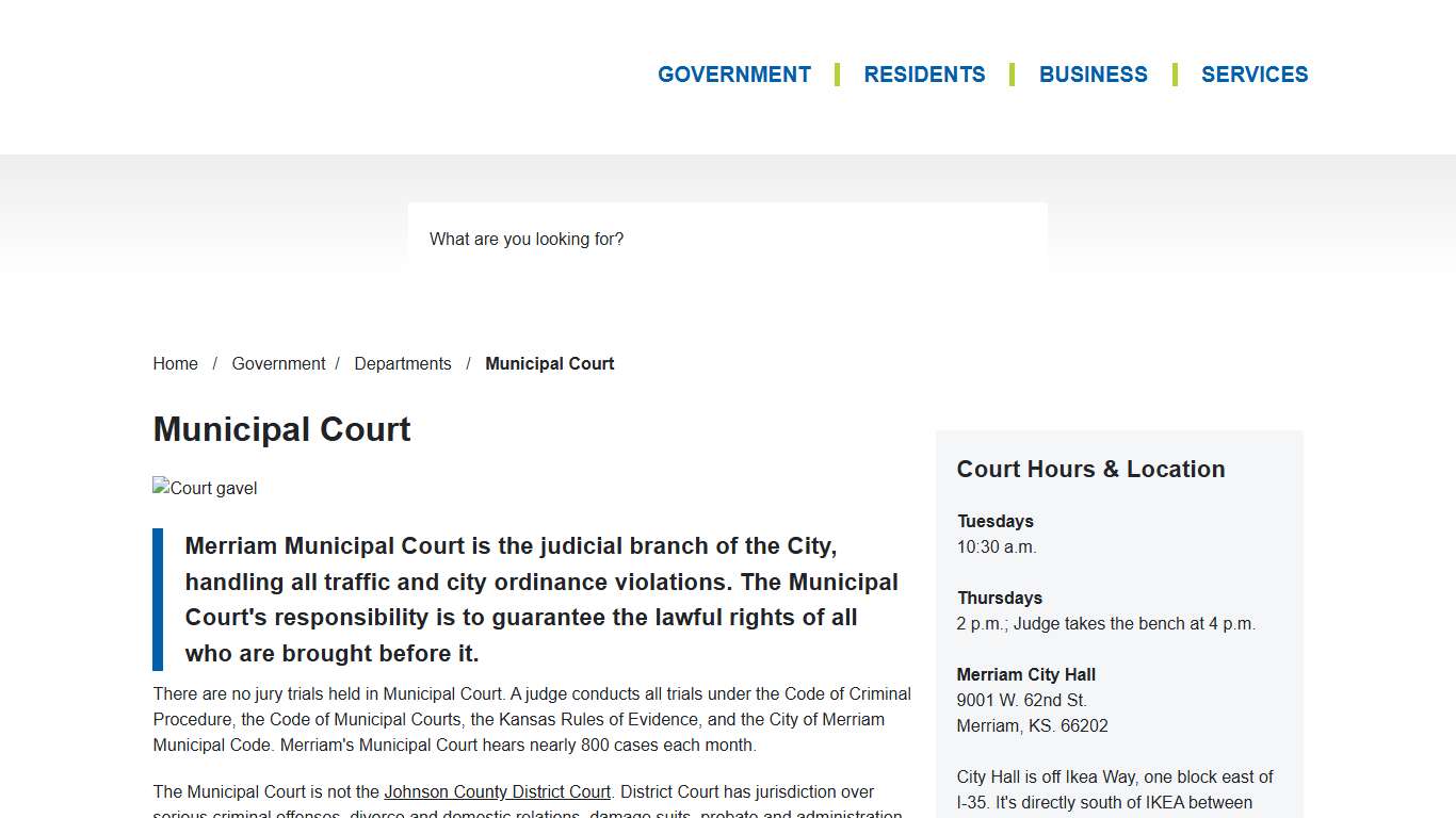 Municipal Court City of Merriam