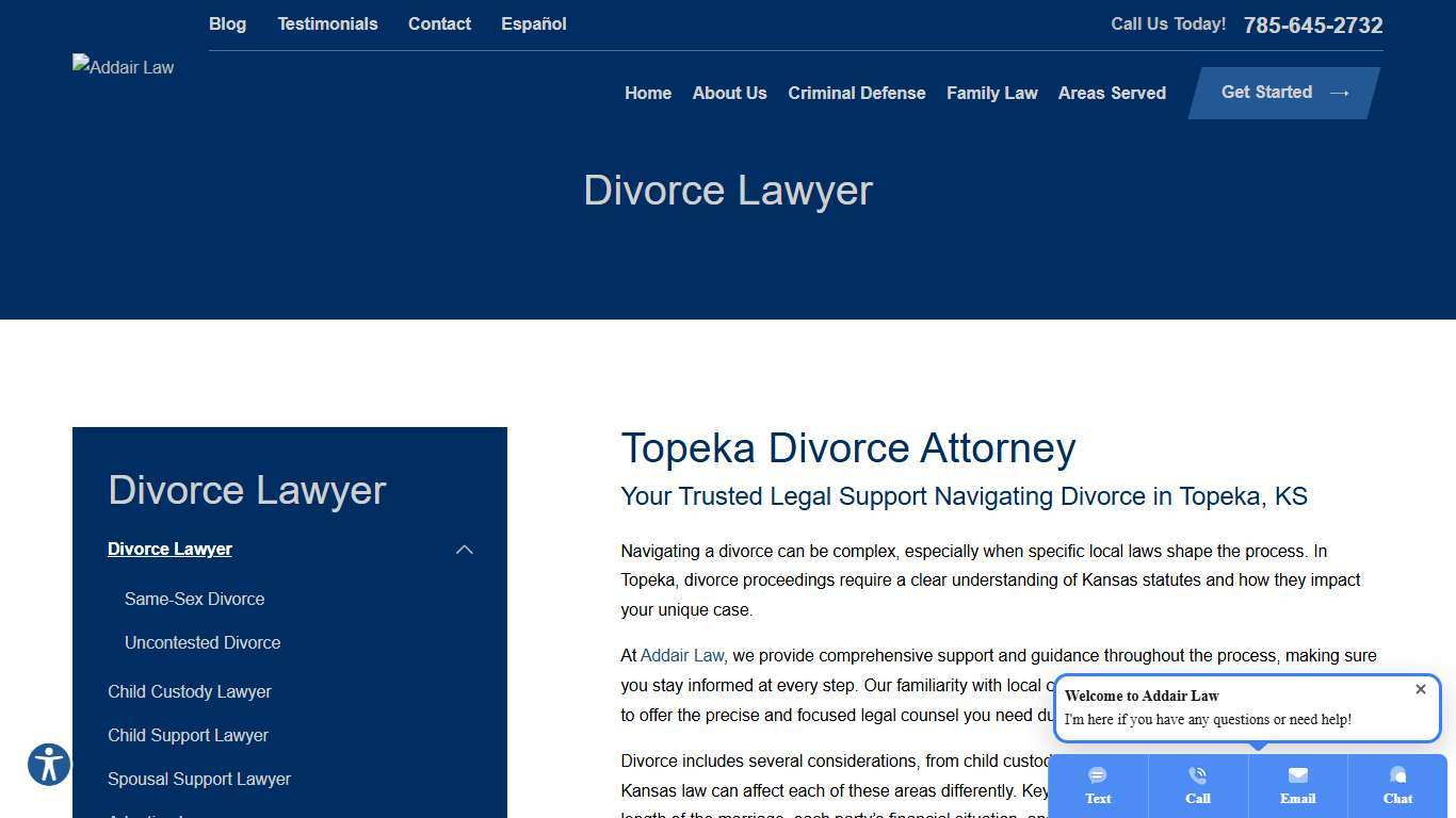 Topeka Divorce Attorney Addair Law